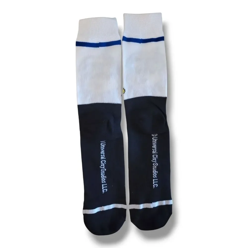 MINION Blue, Black and Yellow BELLO Cartoon Character Crew Socks 6-12 / 10-13